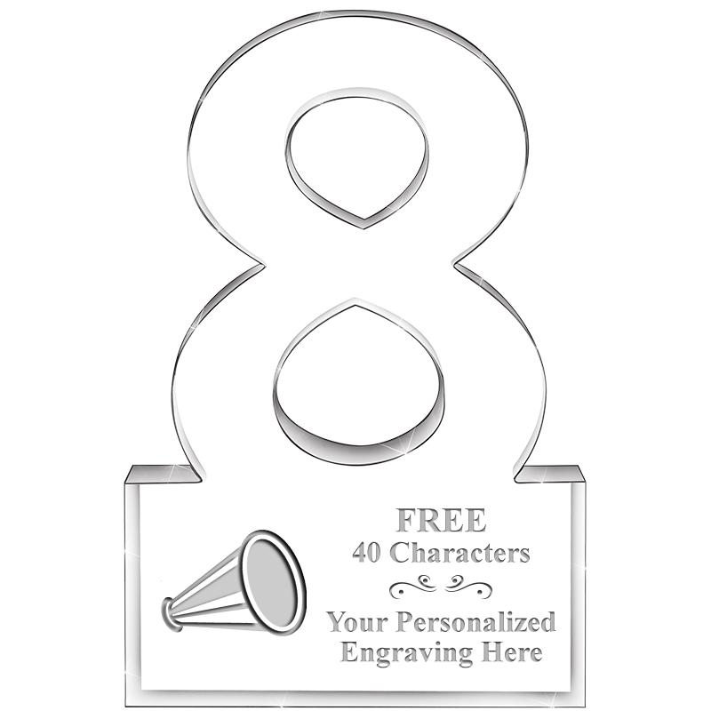 6" 8 YEARS OF SERVICE ACRYLIC