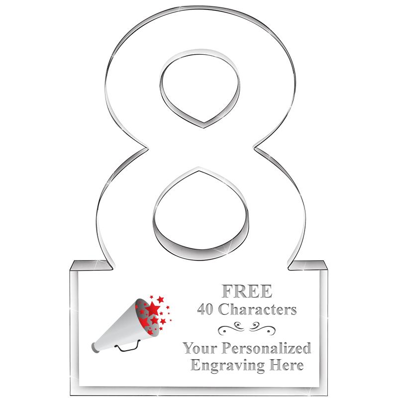 6" 8 YEARS OF SERVICE ACRYLIC