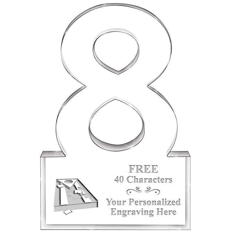 6" 8 YEARS OF SERVICE ACRYLIC