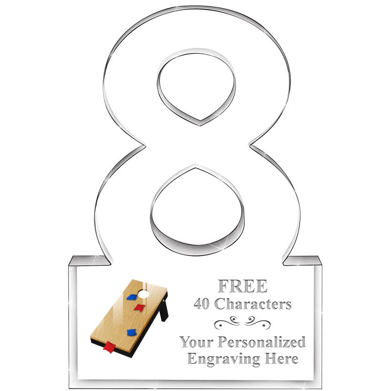 6" 8 YEARS OF SERVICE ACRYLIC