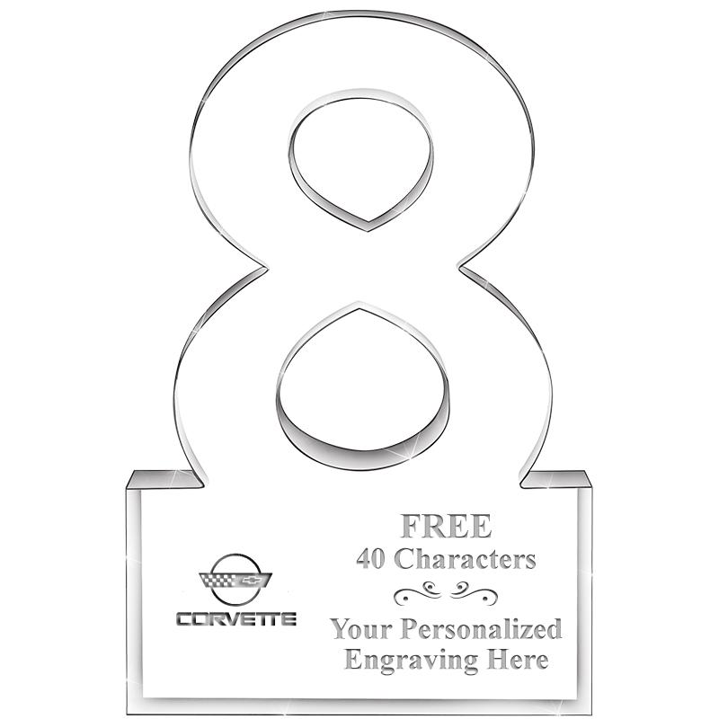 6" 8 YEARS OF SERVICE ACRYLIC