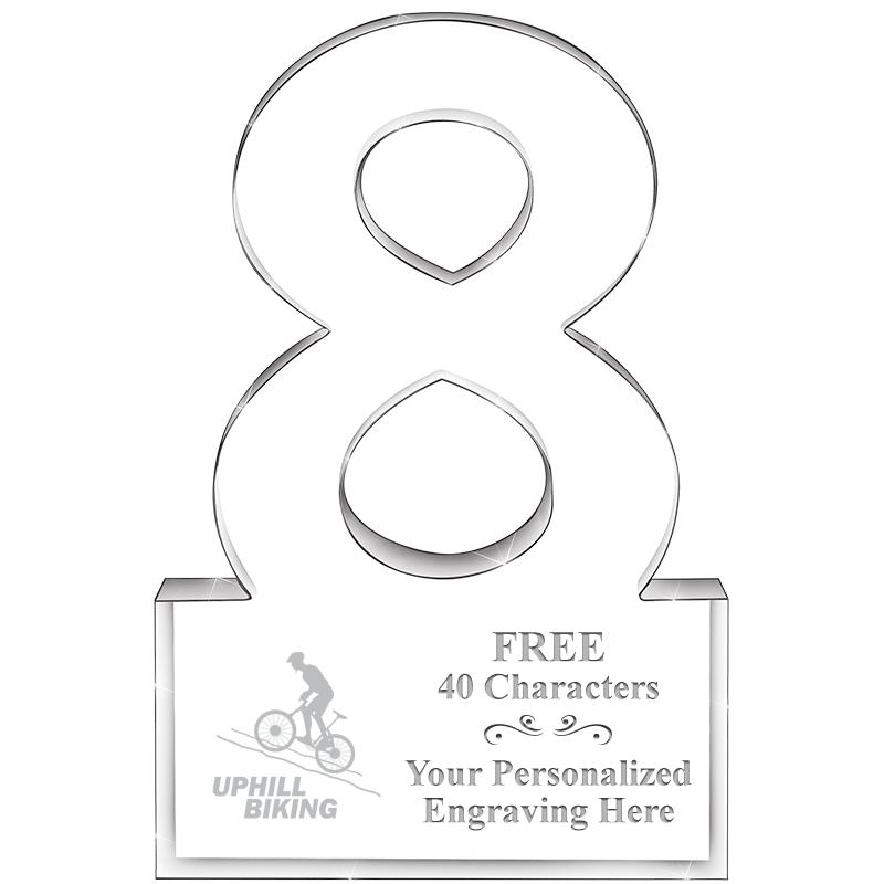 6" 8 YEARS OF SERVICE ACRYLIC