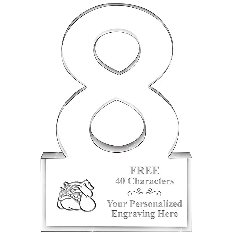 6" 8 YEARS OF SERVICE ACRYLIC