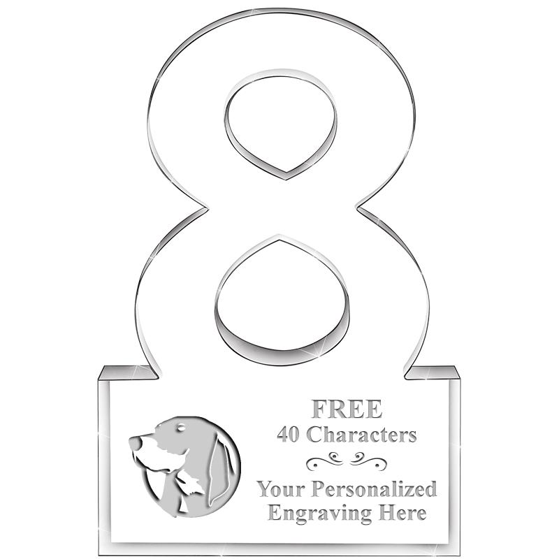 6" 8 YEARS OF SERVICE ACRYLIC