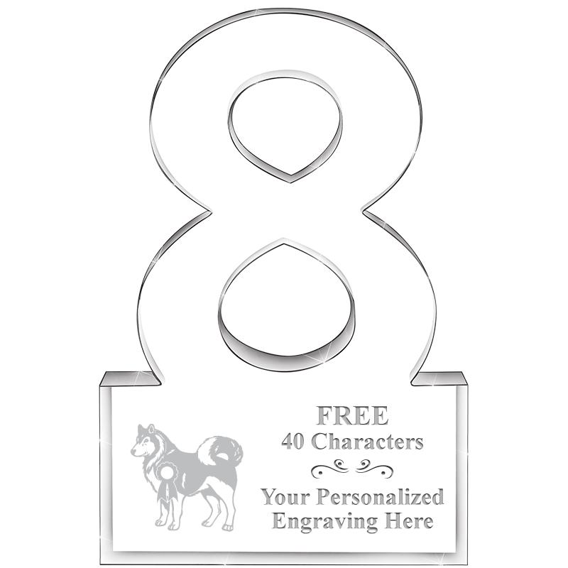 6" 8 YEARS OF SERVICE ACRYLIC