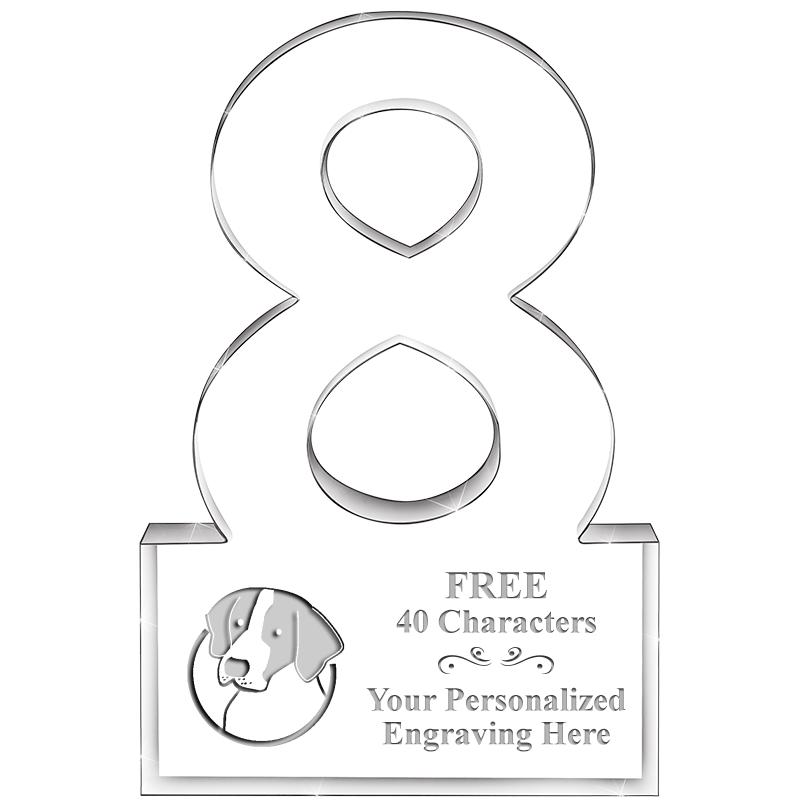 6" 8 YEARS OF SERVICE ACRYLIC