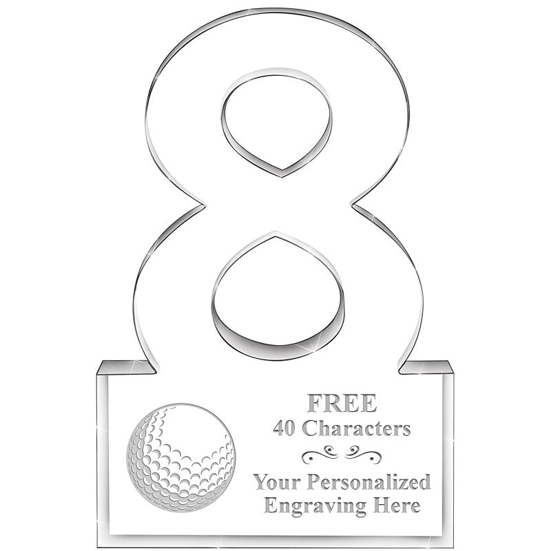 6" 8 YEARS OF SERVICE ACRYLIC