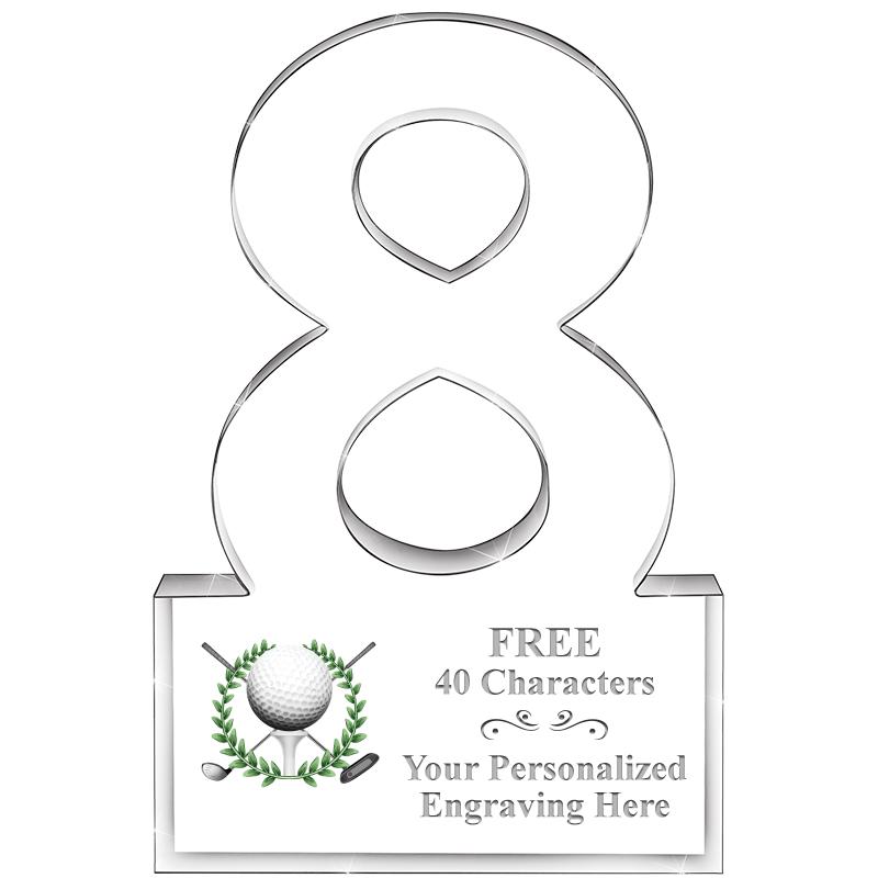 6" 8 YEARS OF SERVICE ACRYLIC