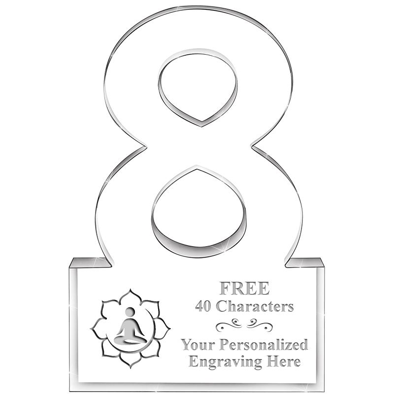 6" 8 YEARS OF SERVICE ACRYLIC