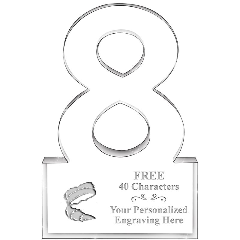 6" 8 YEARS OF SERVICE ACRYLIC