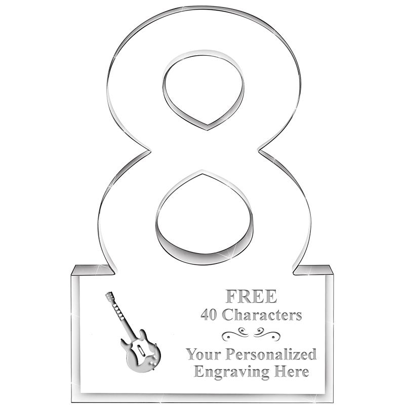 6" 8 YEARS OF SERVICE ACRYLIC