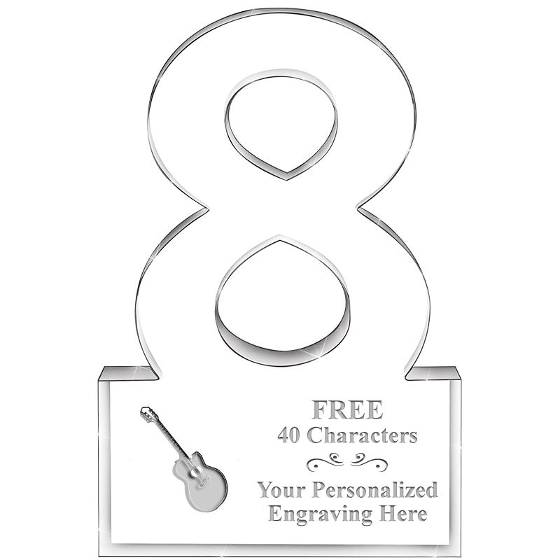 6" 8 YEARS OF SERVICE ACRYLIC