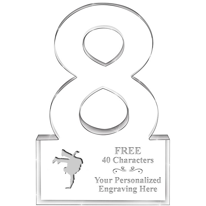 6" 8 YEARS OF SERVICE ACRYLIC