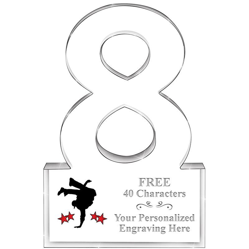 6" 8 YEARS OF SERVICE ACRYLIC