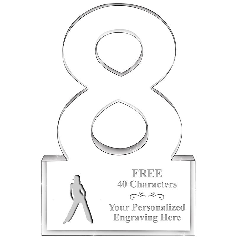 6" 8 YEARS OF SERVICE ACRYLIC