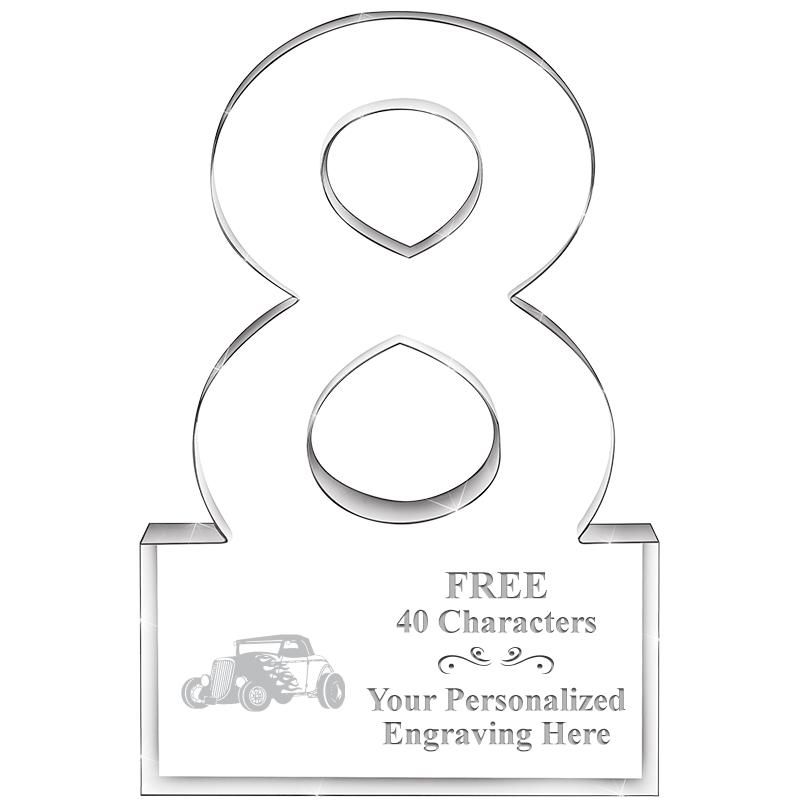 6" 8 YEARS OF SERVICE ACRYLIC