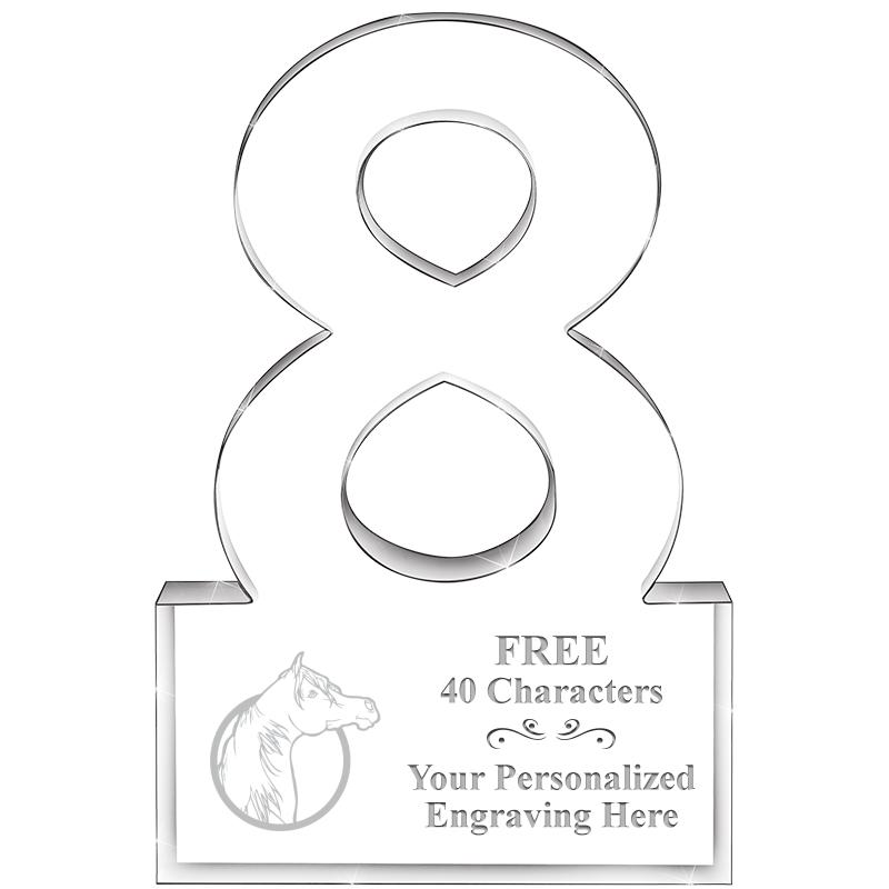 6" 8 YEARS OF SERVICE ACRYLIC