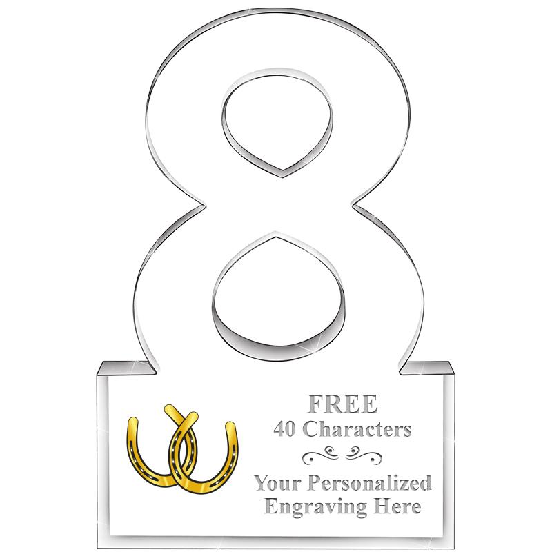 6" 8 YEARS OF SERVICE ACRYLIC