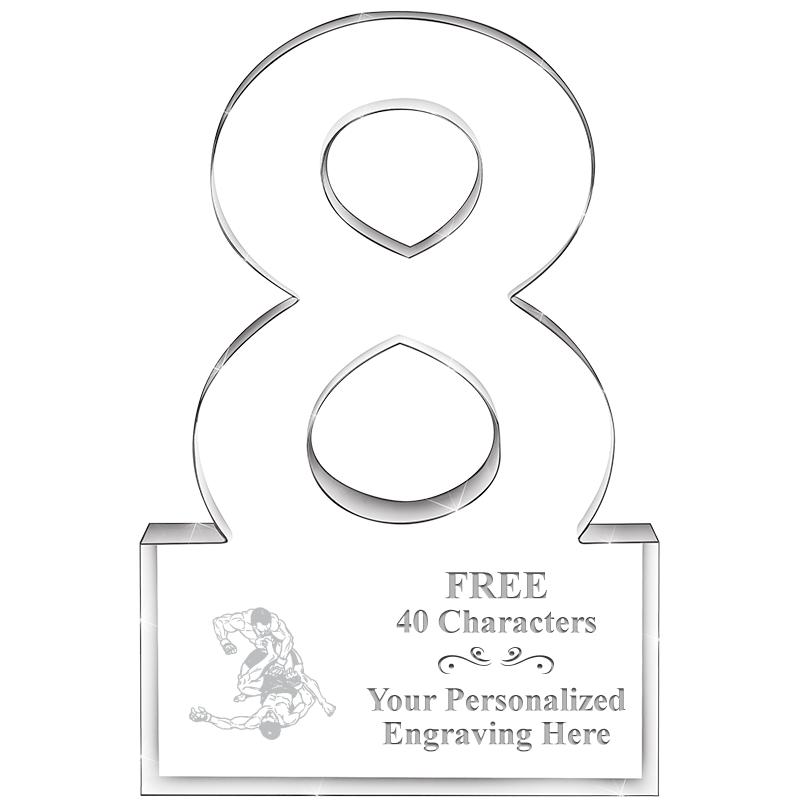 6" 8 YEARS OF SERVICE ACRYLIC