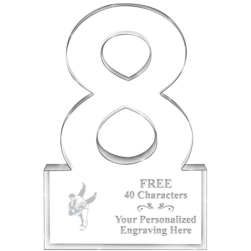 6" 8 YEARS OF SERVICE ACRYLIC