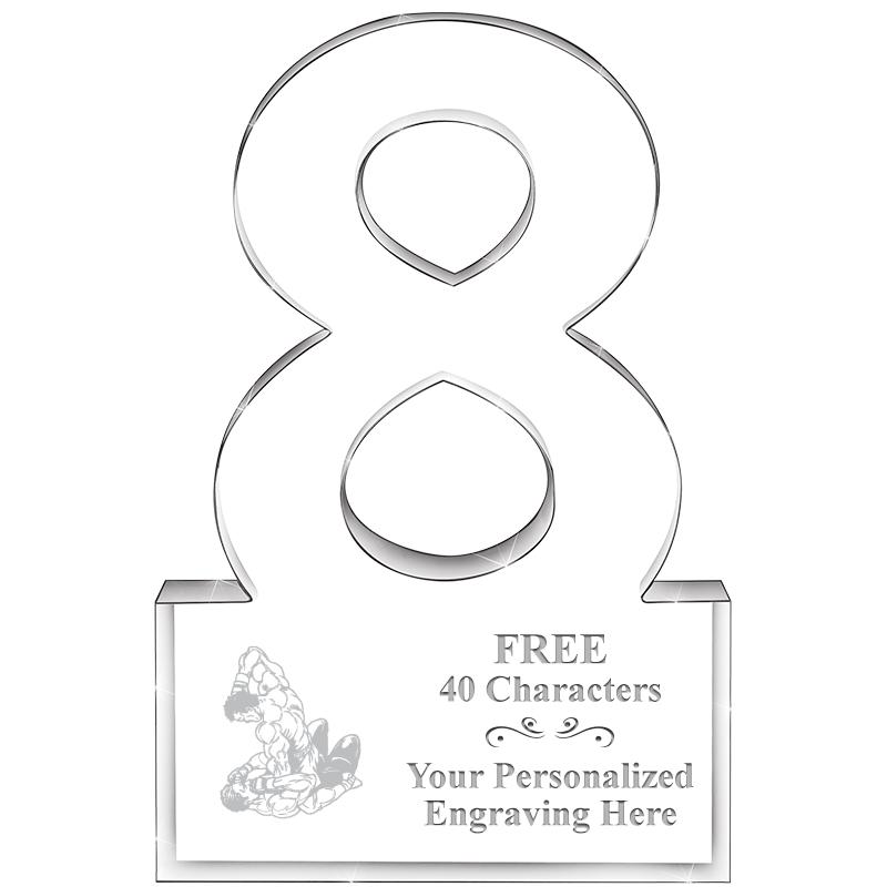 6" 8 YEARS OF SERVICE ACRYLIC