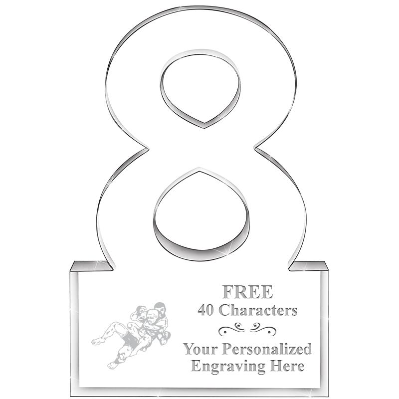 6" 8 YEARS OF SERVICE ACRYLIC