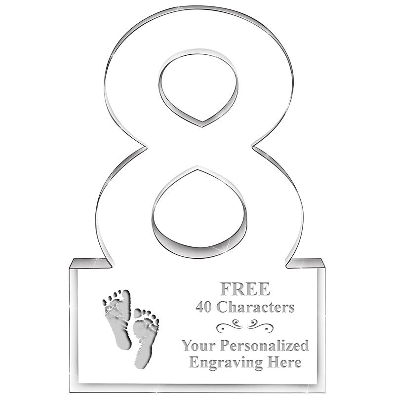 6" 8 YEARS OF SERVICE ACRYLIC