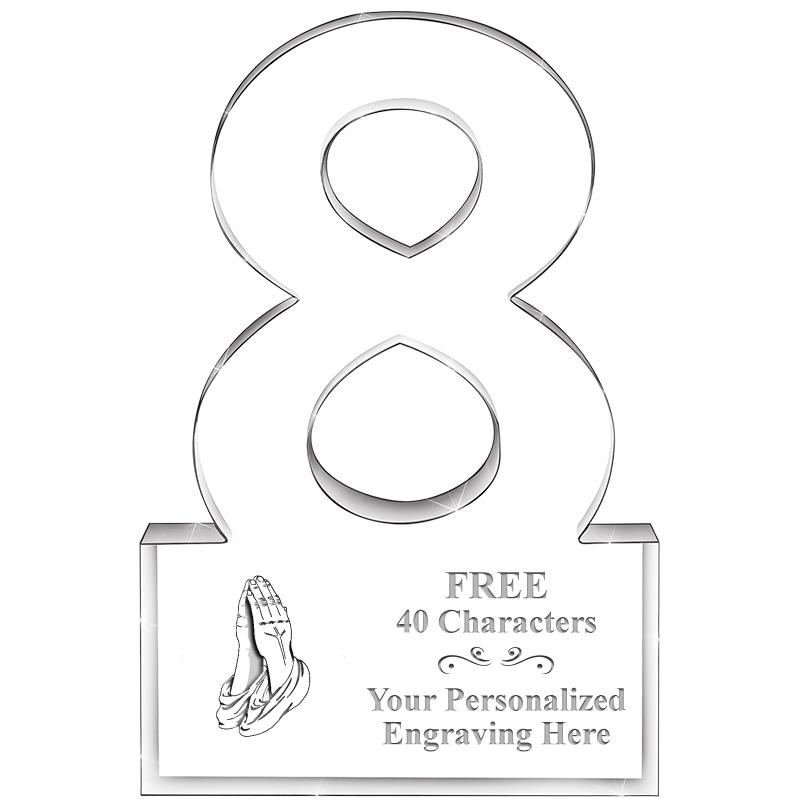 6" 8 YEARS OF SERVICE ACRYLIC