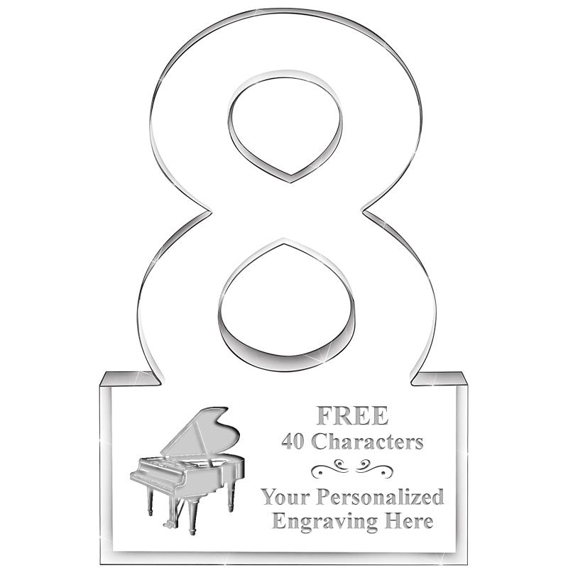 6" 8 YEARS OF SERVICE ACRYLIC