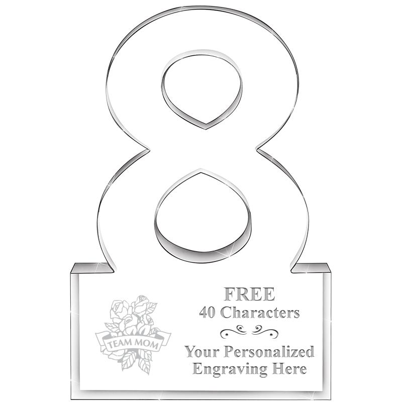 6" 8 YEARS OF SERVICE ACRYLIC