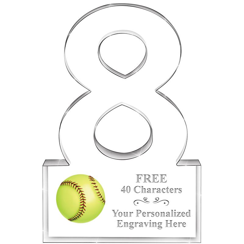 6" 8 YEARS OF SERVICE ACRYLIC