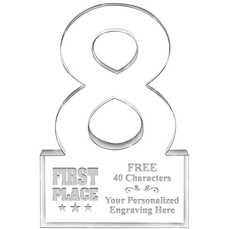 6" 8 YEARS OF SERVICE ACRYLIC