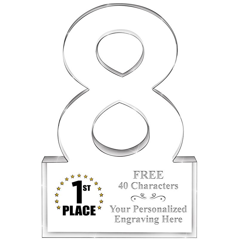 6" 8 YEARS OF SERVICE ACRYLIC