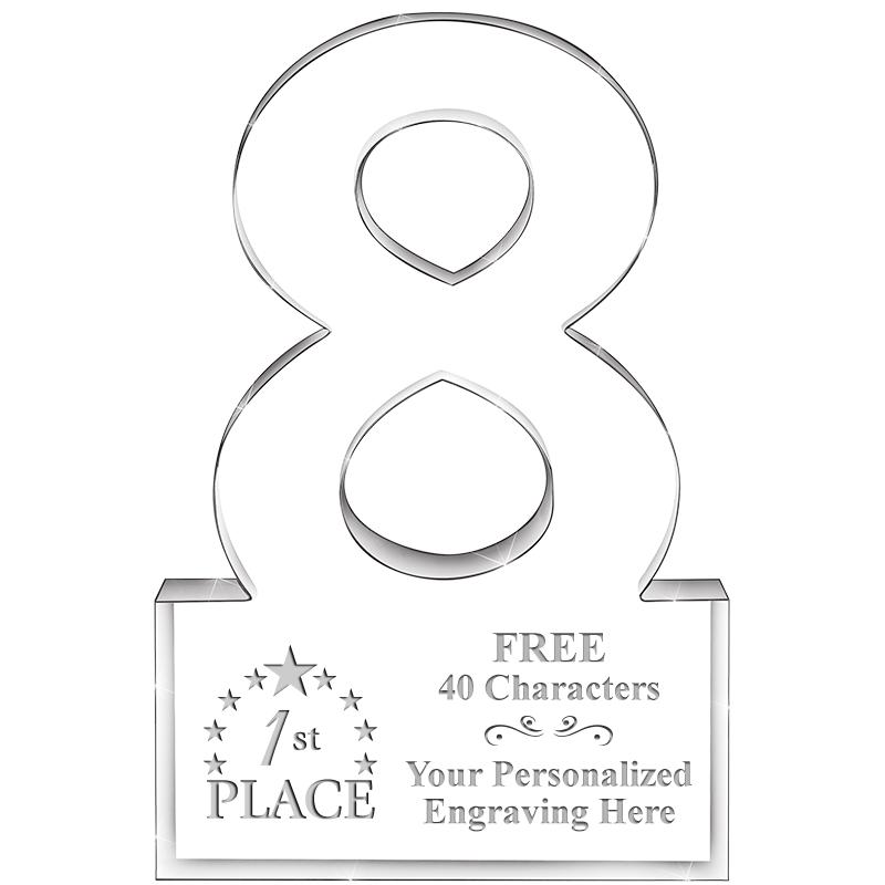 6" 8 YEARS OF SERVICE ACRYLIC