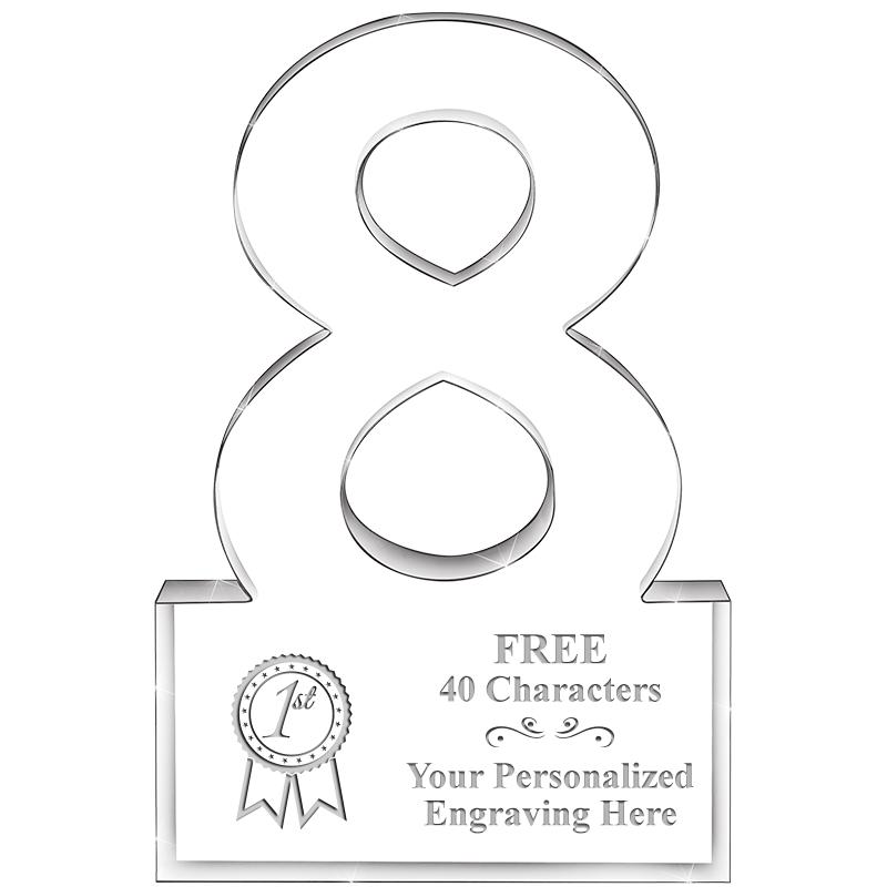 6" 8 YEARS OF SERVICE ACRYLIC