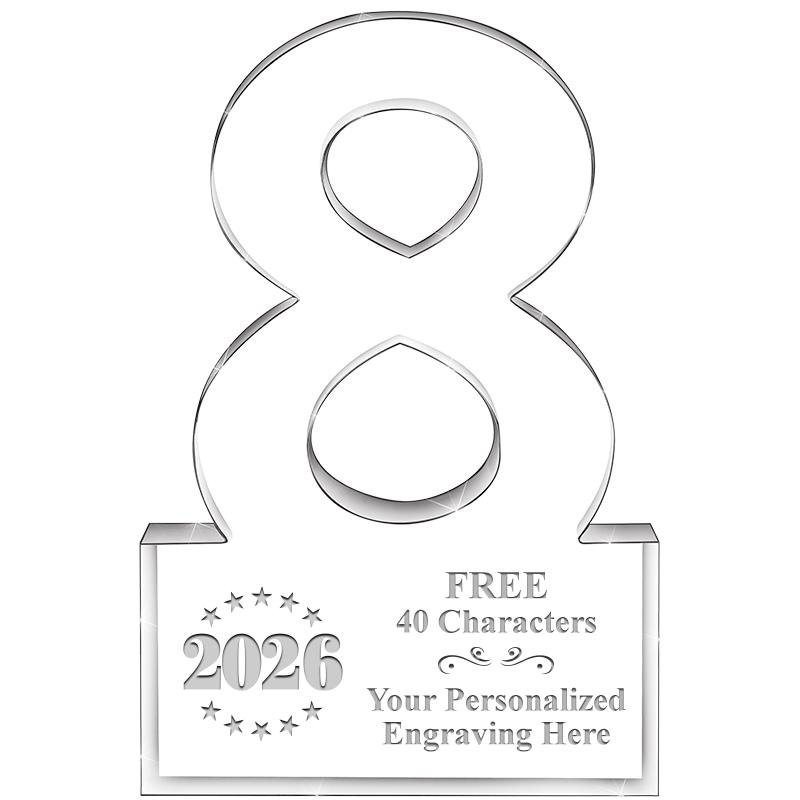 6" 8 YEARS OF SERVICE ACRYLIC