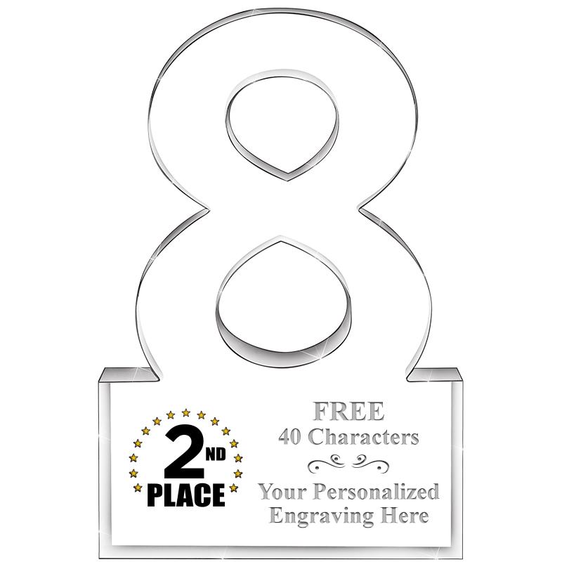 6" 8 YEARS OF SERVICE ACRYLIC