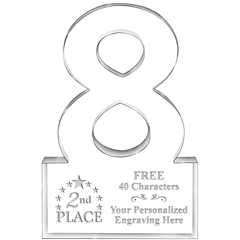 6" 8 YEARS OF SERVICE ACRYLIC