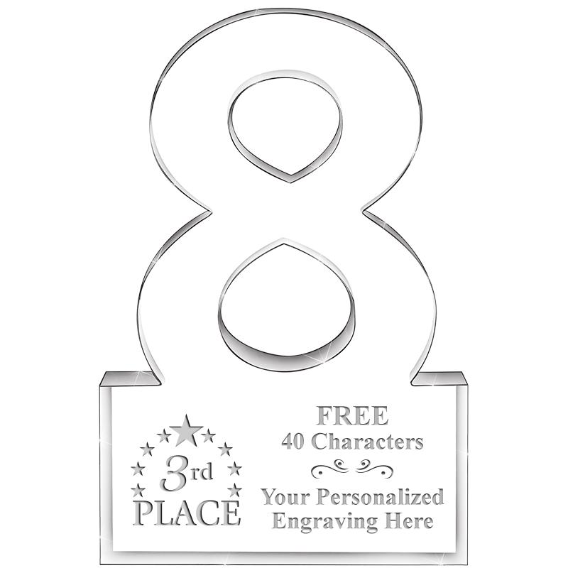 6" 8 YEARS OF SERVICE ACRYLIC