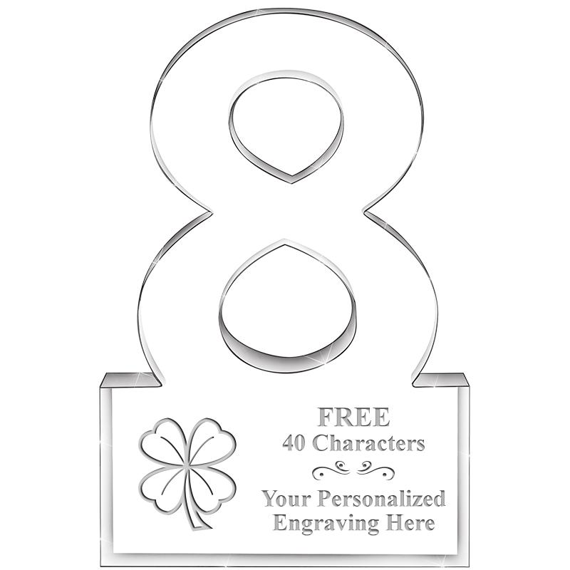 6" 8 YEARS OF SERVICE ACRYLIC