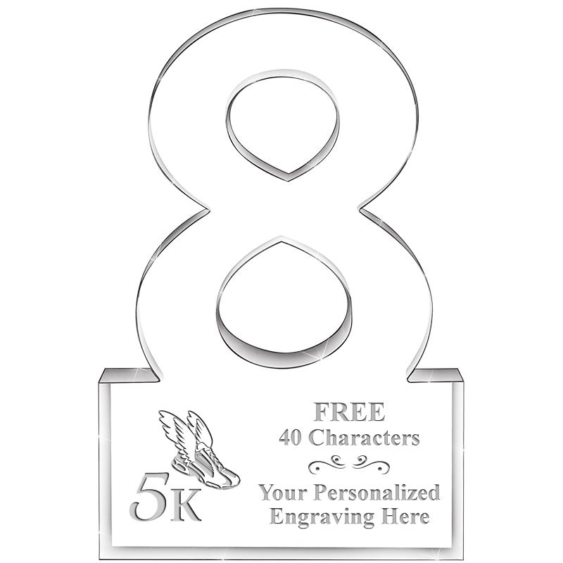 6" 8 YEARS OF SERVICE ACRYLIC