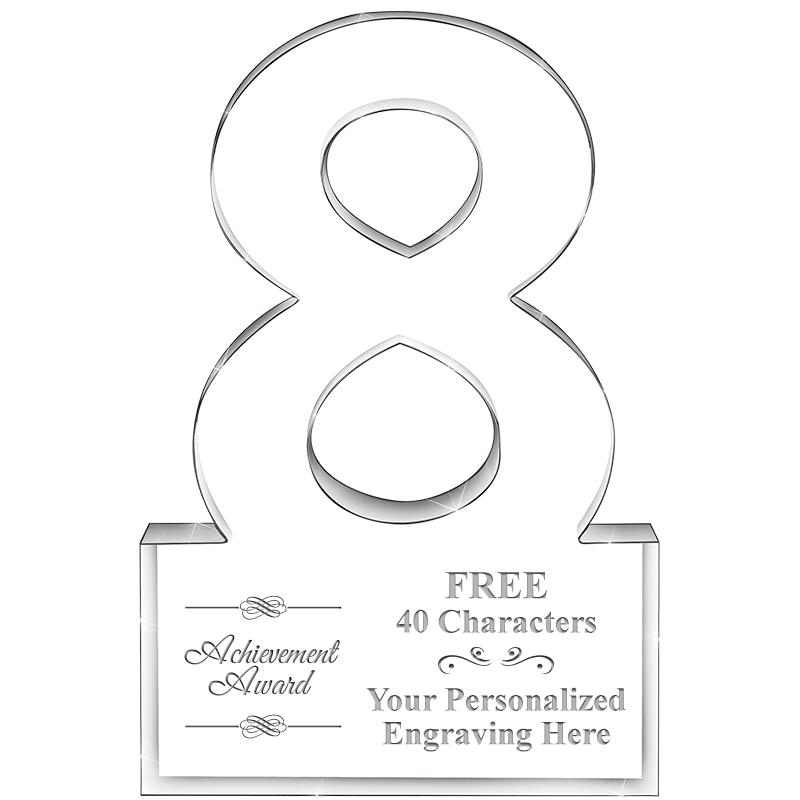 6" 8 YEARS OF SERVICE ACRYLIC