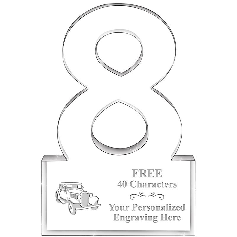 6" 8 YEARS OF SERVICE ACRYLIC