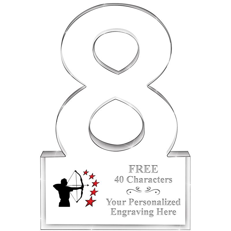 6" 8 YEARS OF SERVICE ACRYLIC