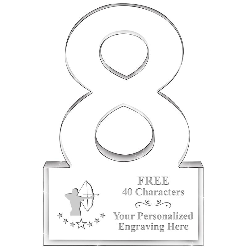 6" 8 YEARS OF SERVICE ACRYLIC