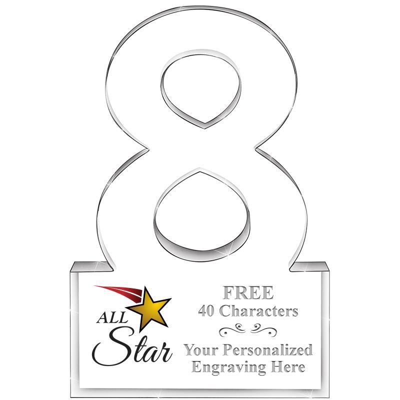 6" 8 YEARS OF SERVICE ACRYLIC