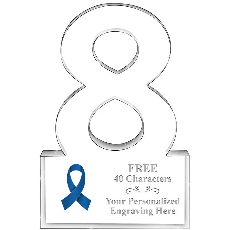 6" 8 YEARS OF SERVICE ACRYLIC