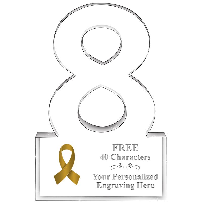 6" 8 YEARS OF SERVICE ACRYLIC