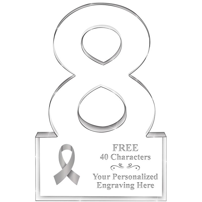 6" 8 YEARS OF SERVICE ACRYLIC