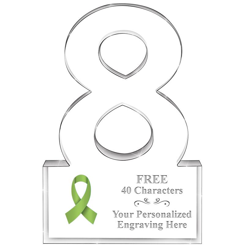 6" 8 YEARS OF SERVICE ACRYLIC